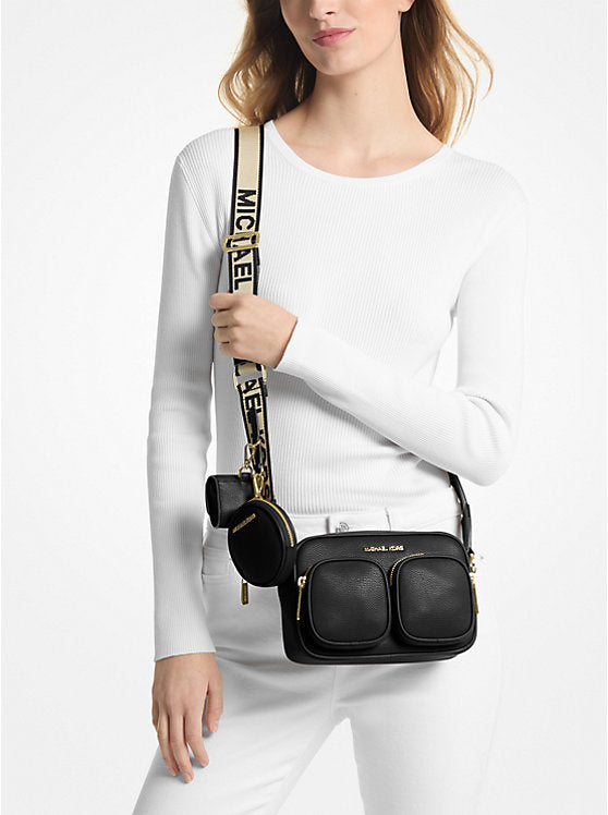 Michael Kors Jet Set Medium Leather Crossbody Bag with Case for Apple Airpods Pro®