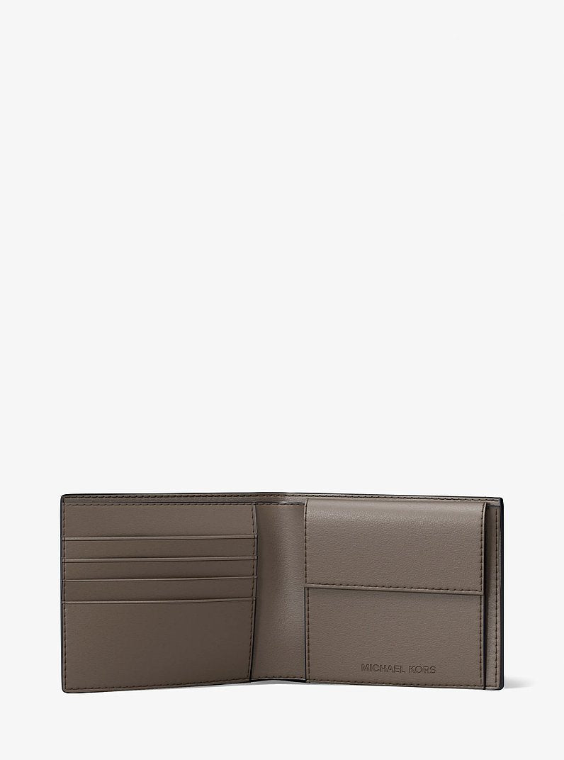 Michael Kors Cooper Pebbled Leather Billfold Wallet With Coin Pouch
