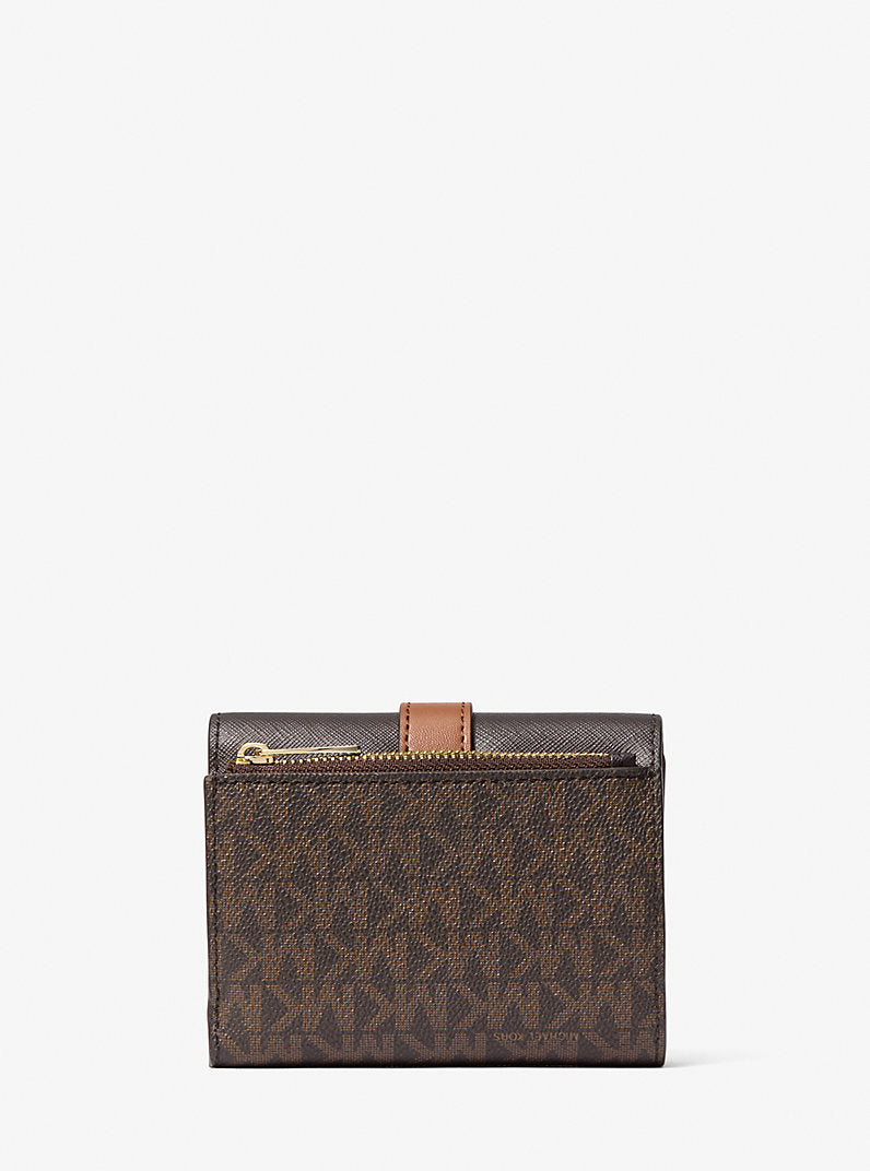 Michael Kors Greenwich Medium Signature Logo Trifold Wallet
