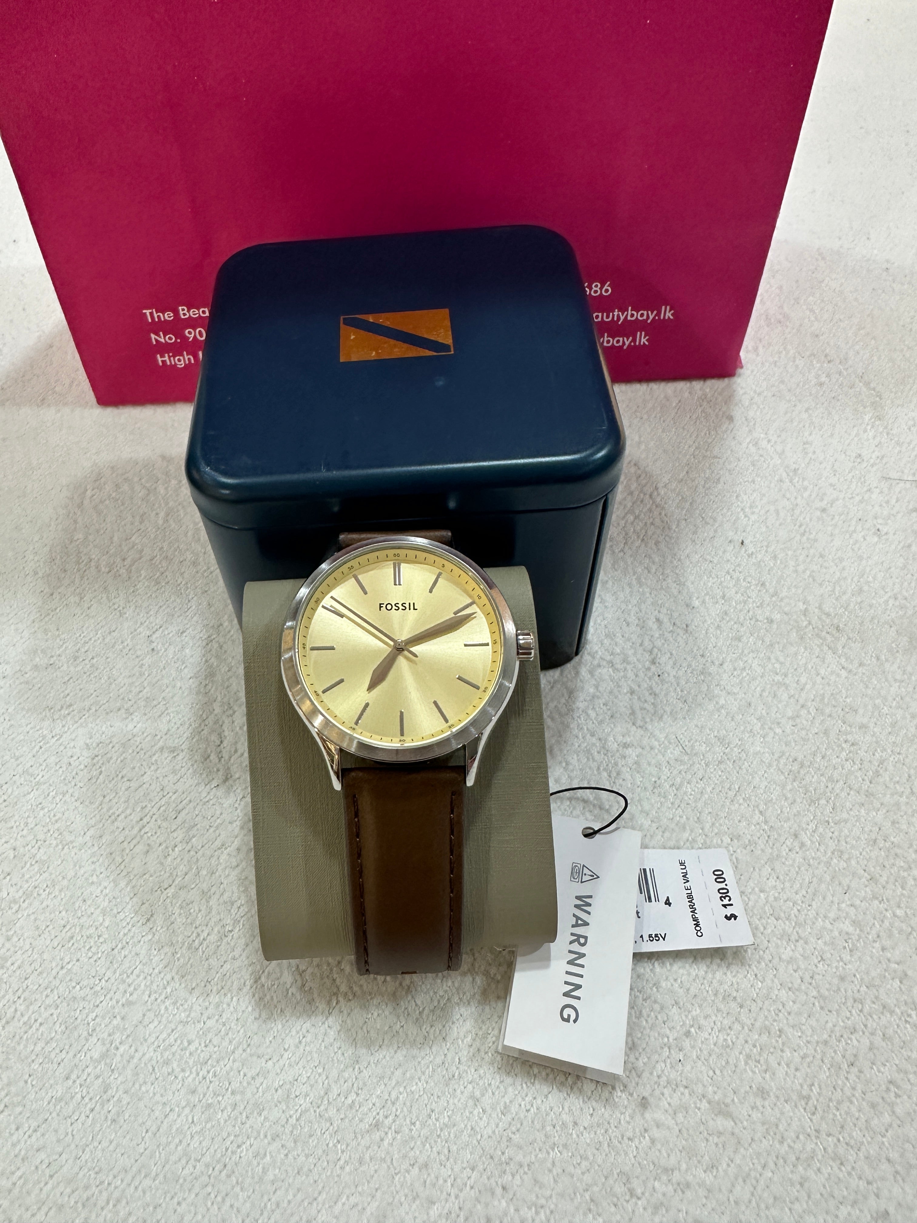 Fenmore Three-Hand Brown Leather Watch