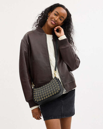 Teri Shoulder Bag With Grommets