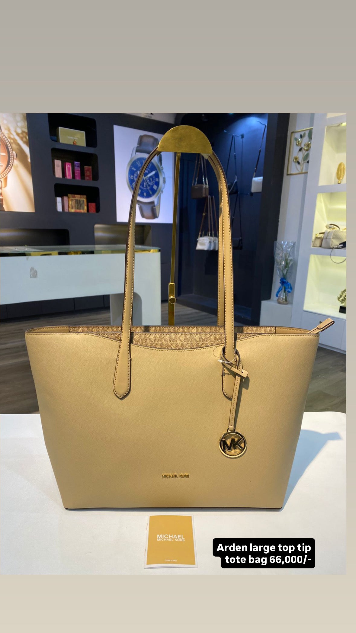 Michael Kors Arden Large Top-Zip Tote Bag
