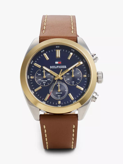 Tommy Hilfiger 40MM Leather Strap Chronograph Watch