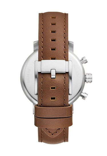 Fossil Rhett Multifunction Brown LiteHide™ Leather Watch