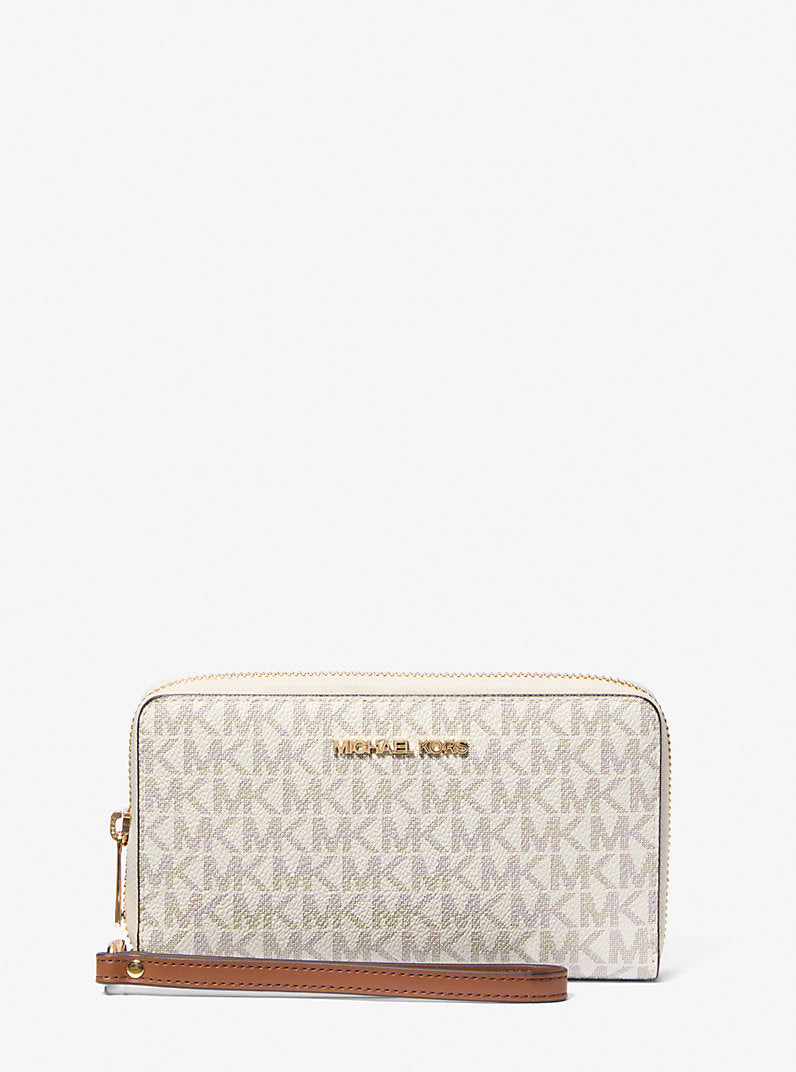 Michael Kors Jet Set Signature Logo Smartphone Wristlet