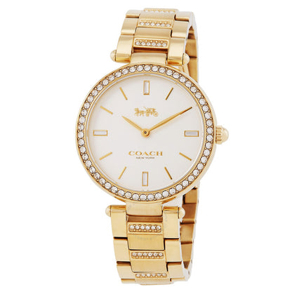 Park Quartz Crystal White Dial Ladies Watch