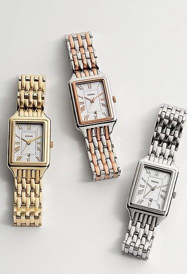 Fossil Raquel Three-Hand Date Gold-Tone Stainless Steel Watch