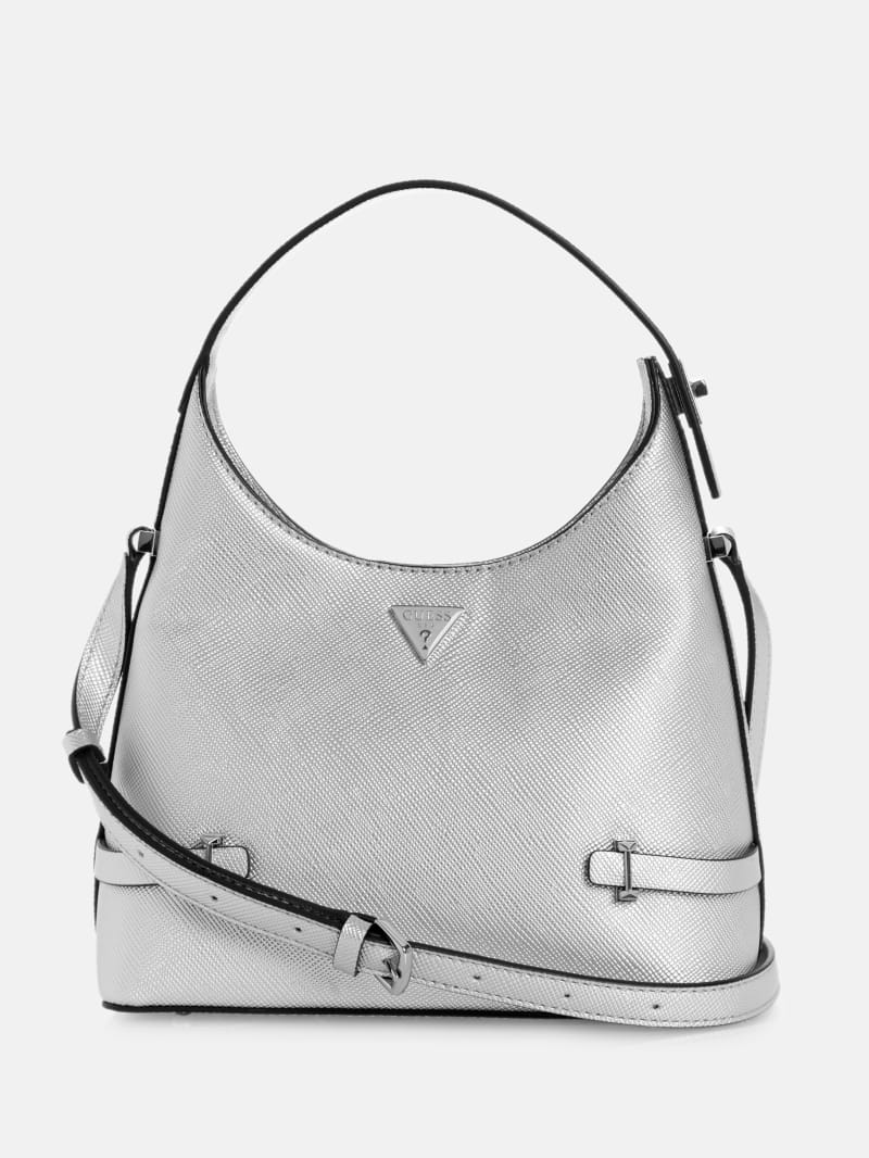 Guess Rosalba Small Metallic Hobo Crossbody