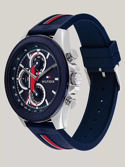 Tommy Hilfiger 46MM Sport Watch With Signature Strap