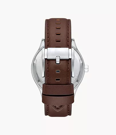 Fenmore Three-Hand Brown Leather Watch