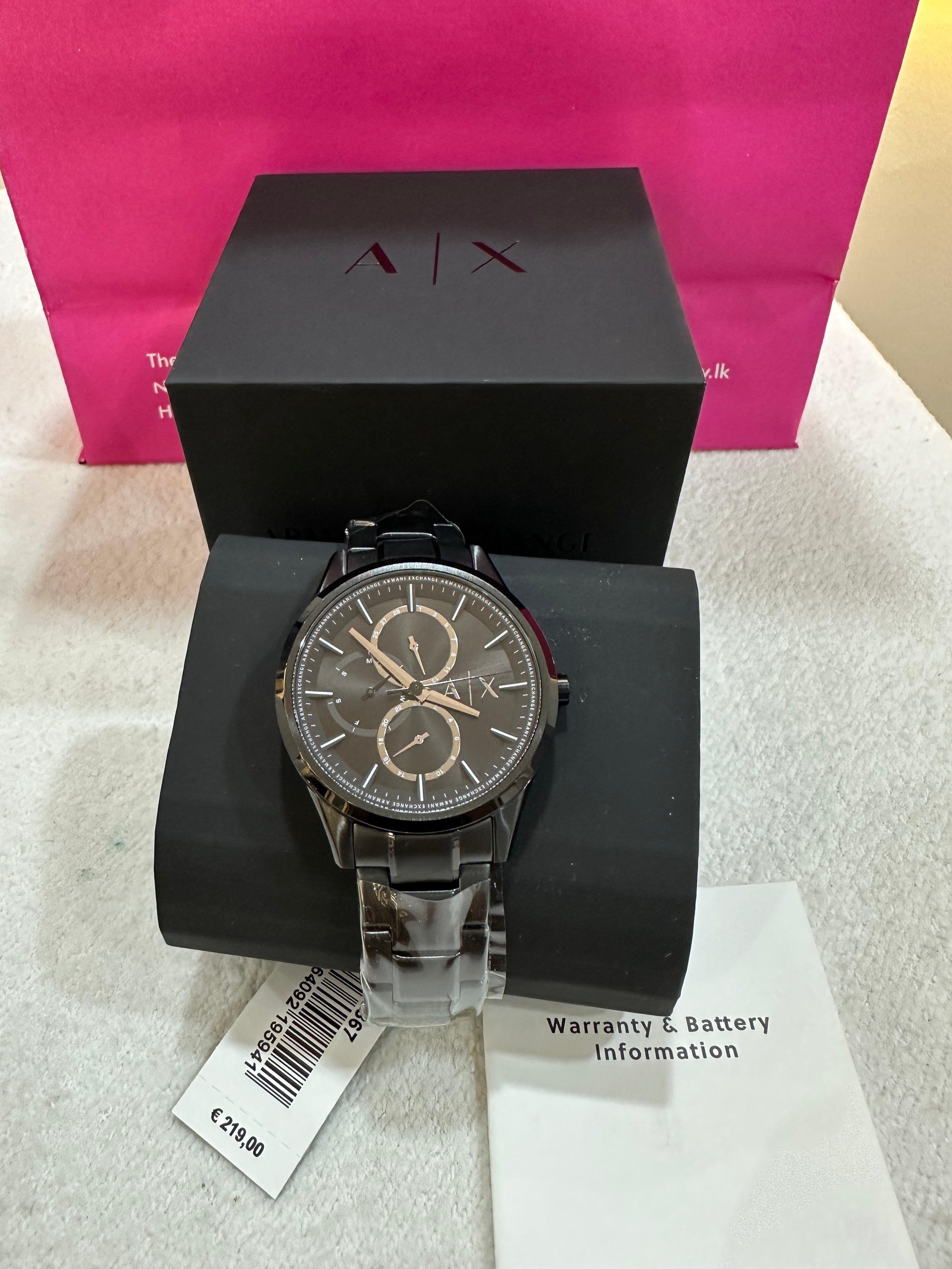 AX Chronograph Quartz Black Dial Watch