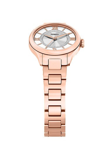 Fossil Gilmore Three-Hand Rose Gold-Tone Stainless Steel Watch