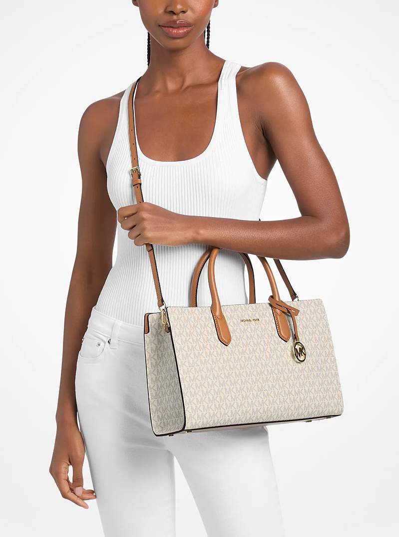 Michael Kors Scarlett Medium Signature Logo Satchel