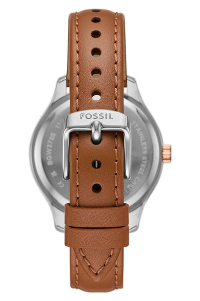 Fossil Rye Multifunction Leather Strap Watch, 36mm