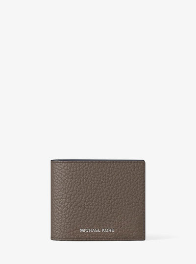 Michael Kors Cooper Pebbled Leather Billfold Wallet With Coin Pouch