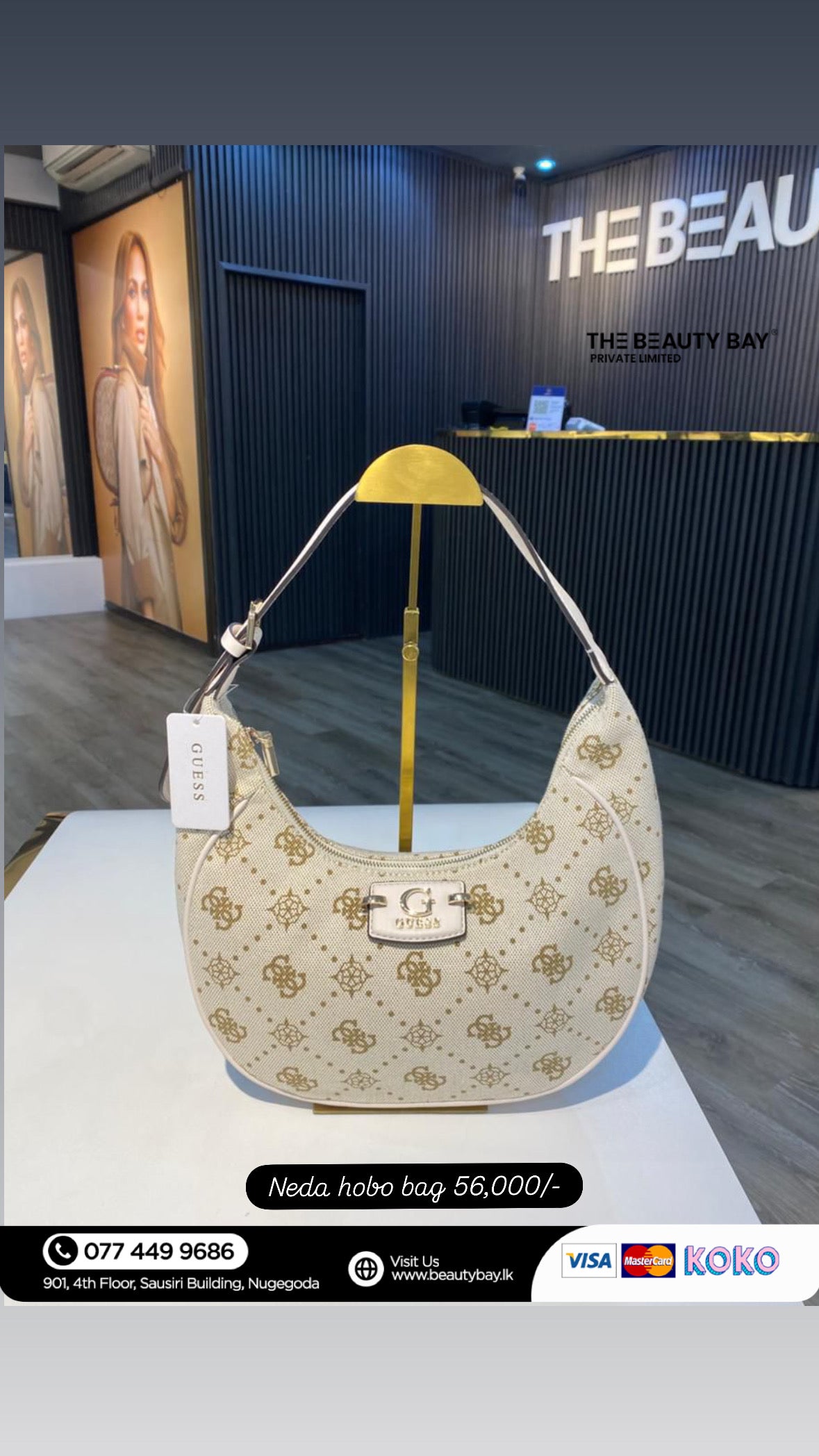 Guess Neda Logo Hobo Bag