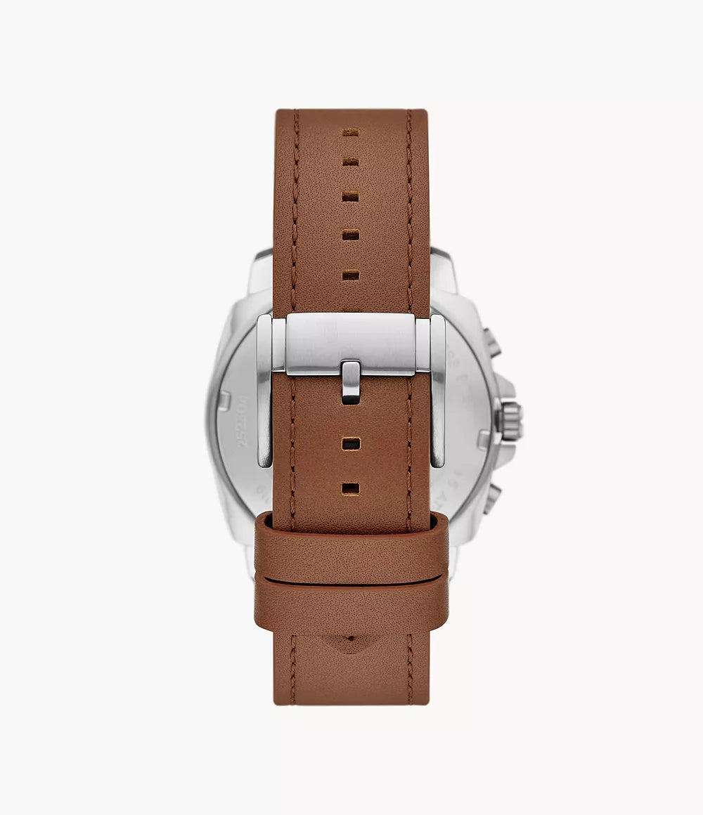 Fossil Privateer Chronograph Brown Leather Watch