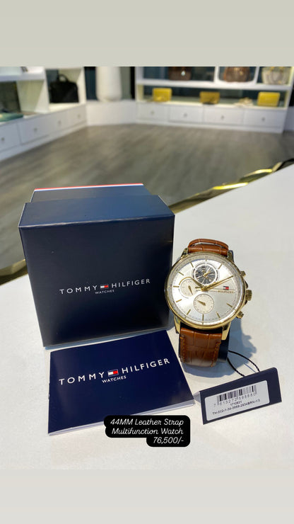 Tommy Hilfiger 44MM Leather Strap Multifunction Watch