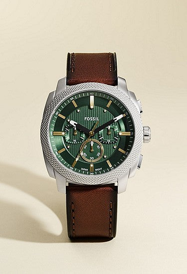 Fossil Machine Chronograph Brown Leather Watch