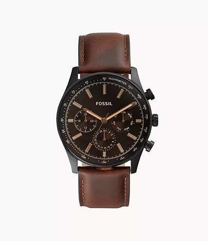 Fossil Sullivan Multifunction Brown Leather Watch