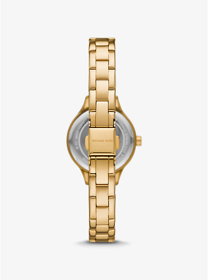 Michael Kors Mini Aspyn Pavé Gold-Tone Watch