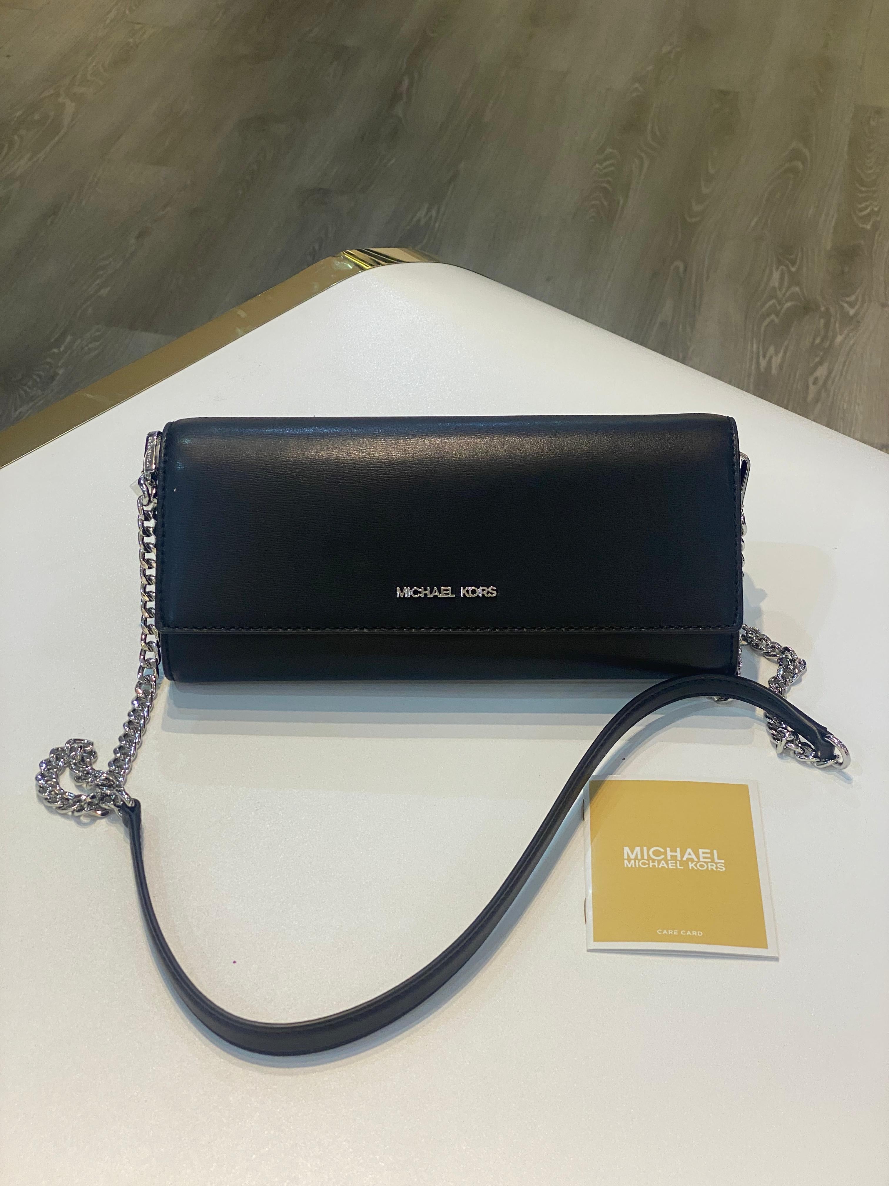 Michael Kors Jet Set Medium Leather Clutch