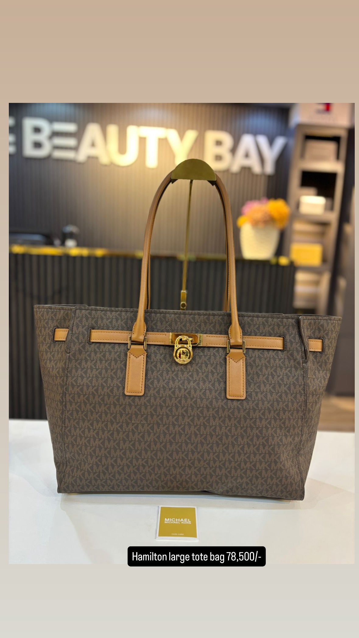 Michael Kors  Hamilton Moderne Large Signature Logo Tote Bag