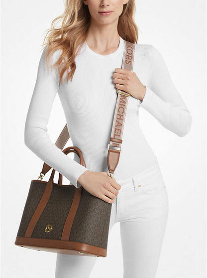 Michael Kors Luisa Medium Signature Logo Satchel