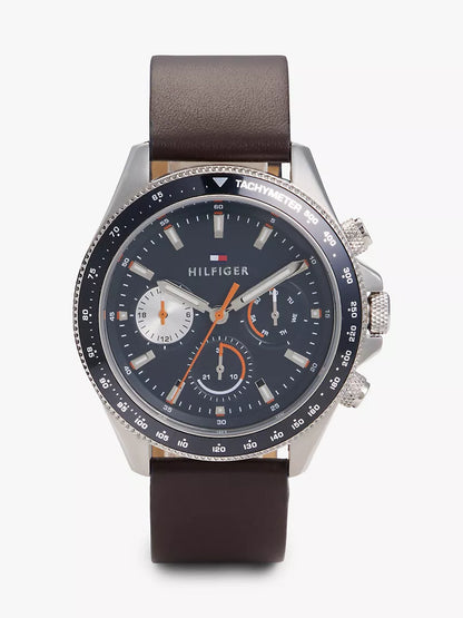 Tommy Hilfiger 46MM Leather Multifunction Sport Watch