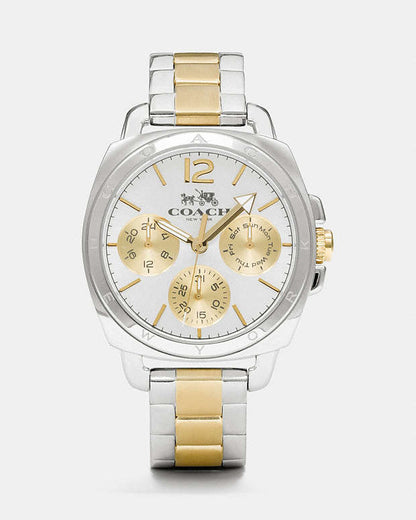 Fossil Boyfriend 38 Mm Two Tone Multifunction Bracelet Watch