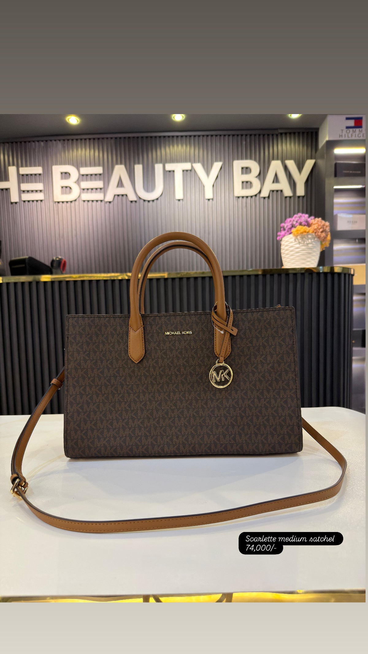 Michael Kors Scarlett Medium Signature Logo Satchel