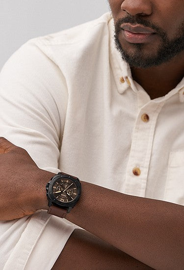 Fossil Privateer Chronograph Brown Leather Watch