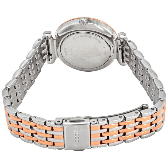 Fossil Carlie Mini Mother of Pearl Dial Two-tone Ladies Watch