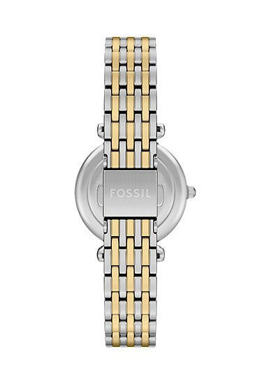 Fossil Carlie Mini Three-Hand Two-Tone Stainless Steel Watch