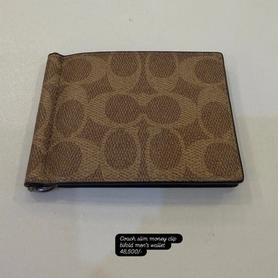 Coach Slim Money Clip Billfold Wallet