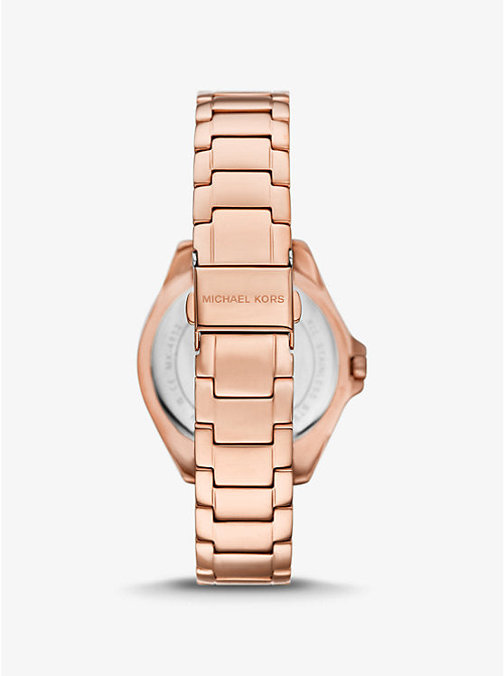 Michael Kors Kaycie Pavé Rose Gold-Tone Watch