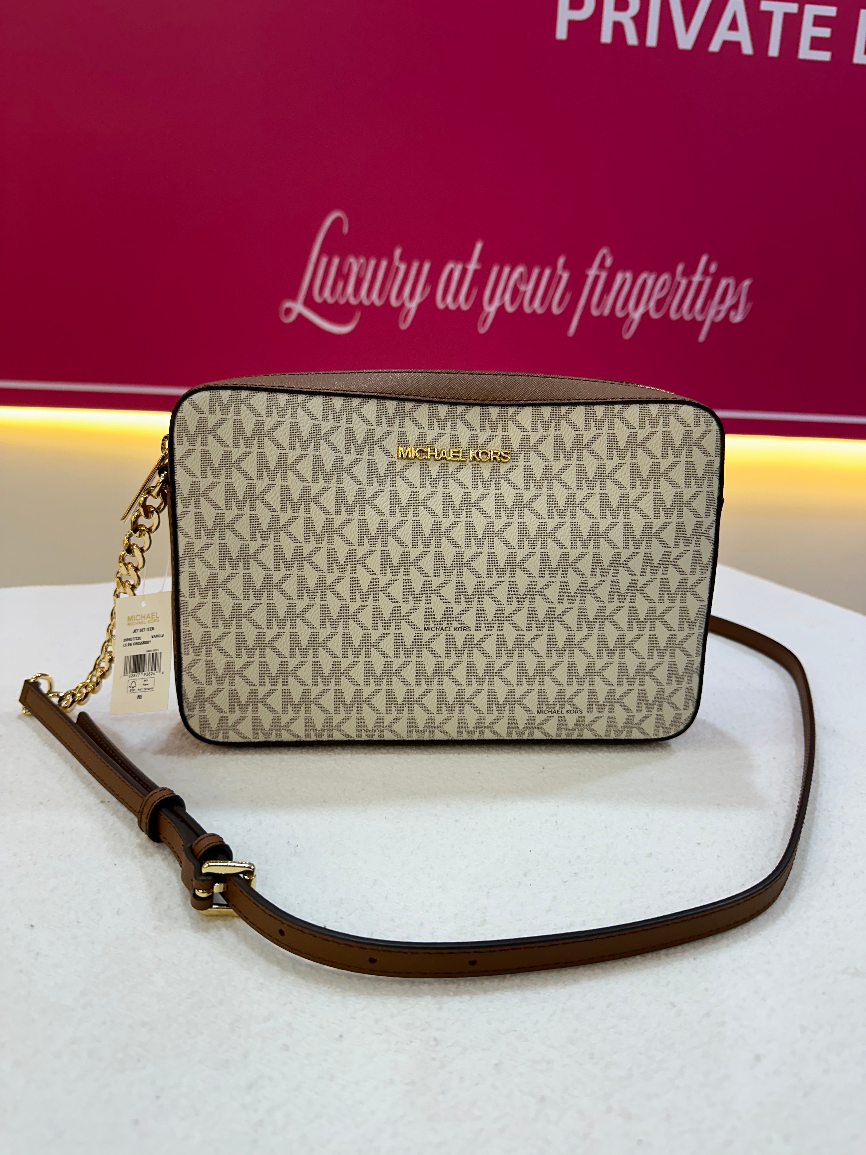 Jet Set Large Printed Logo Crossbody Bag