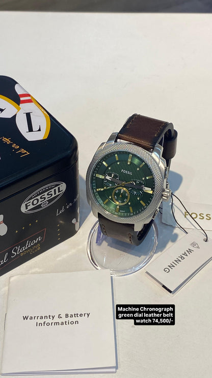 Fossil Machine Chronograph Brown Leather Watch