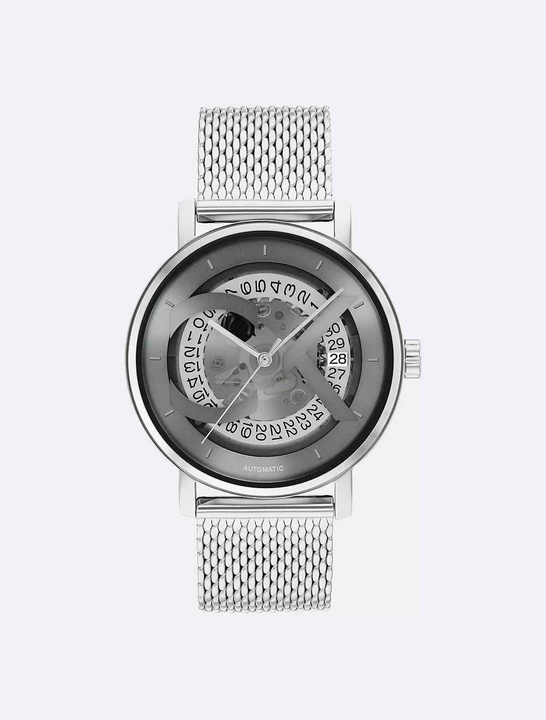 Calvin Klein CK Logo Skeleton Dial Automatic Watch