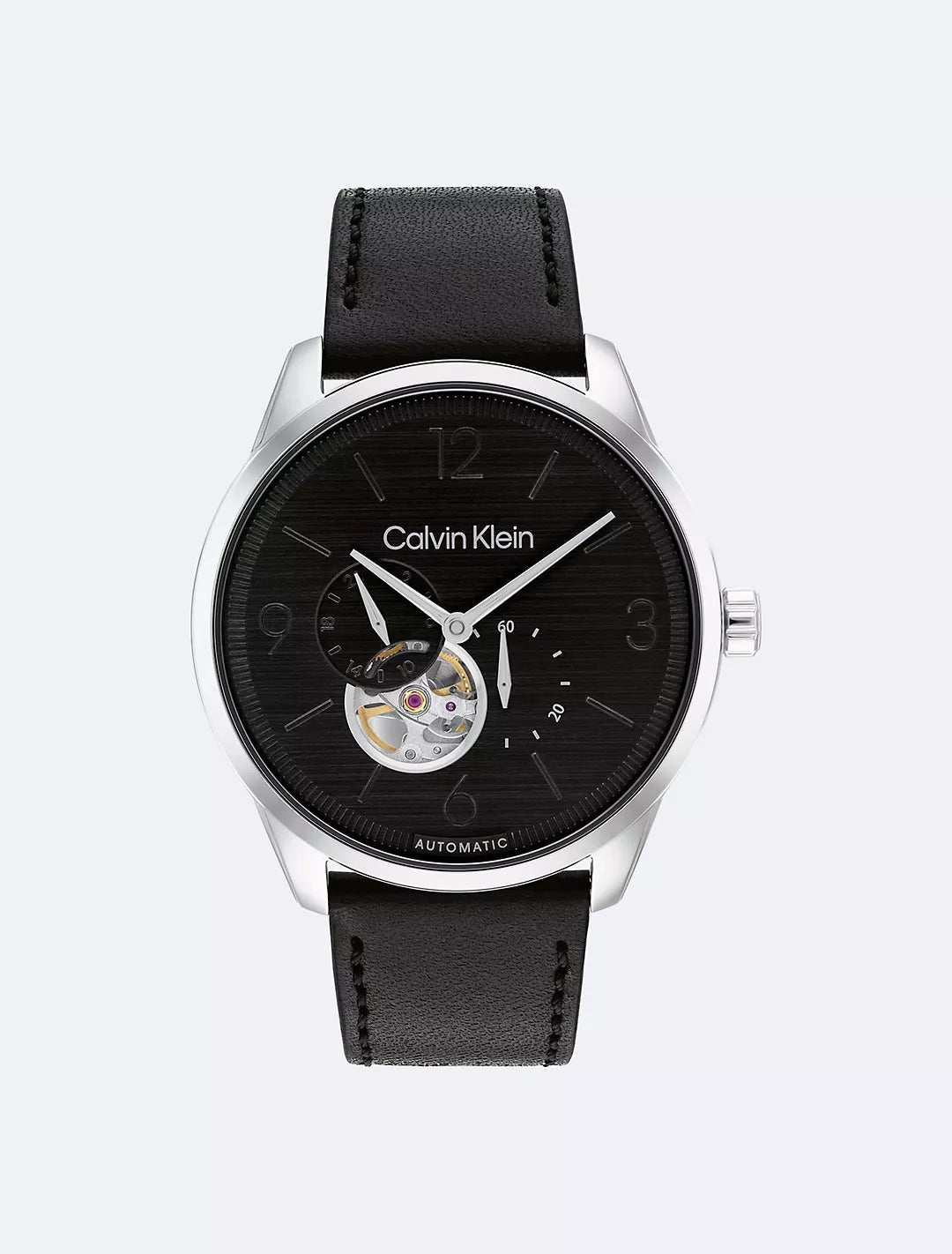 Calvin Klein Recycled Leather Strap Automatic Watch