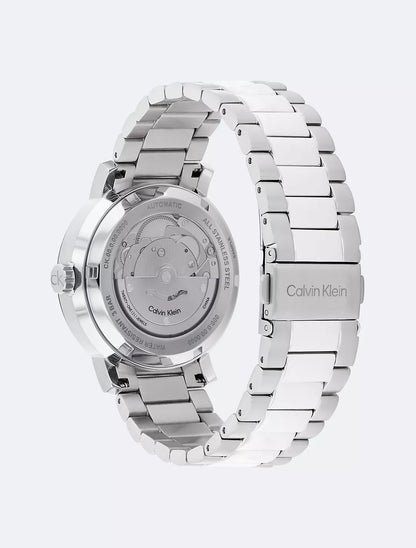 Calvin Klein CK Logo Skeleton Dial Automatic Watch