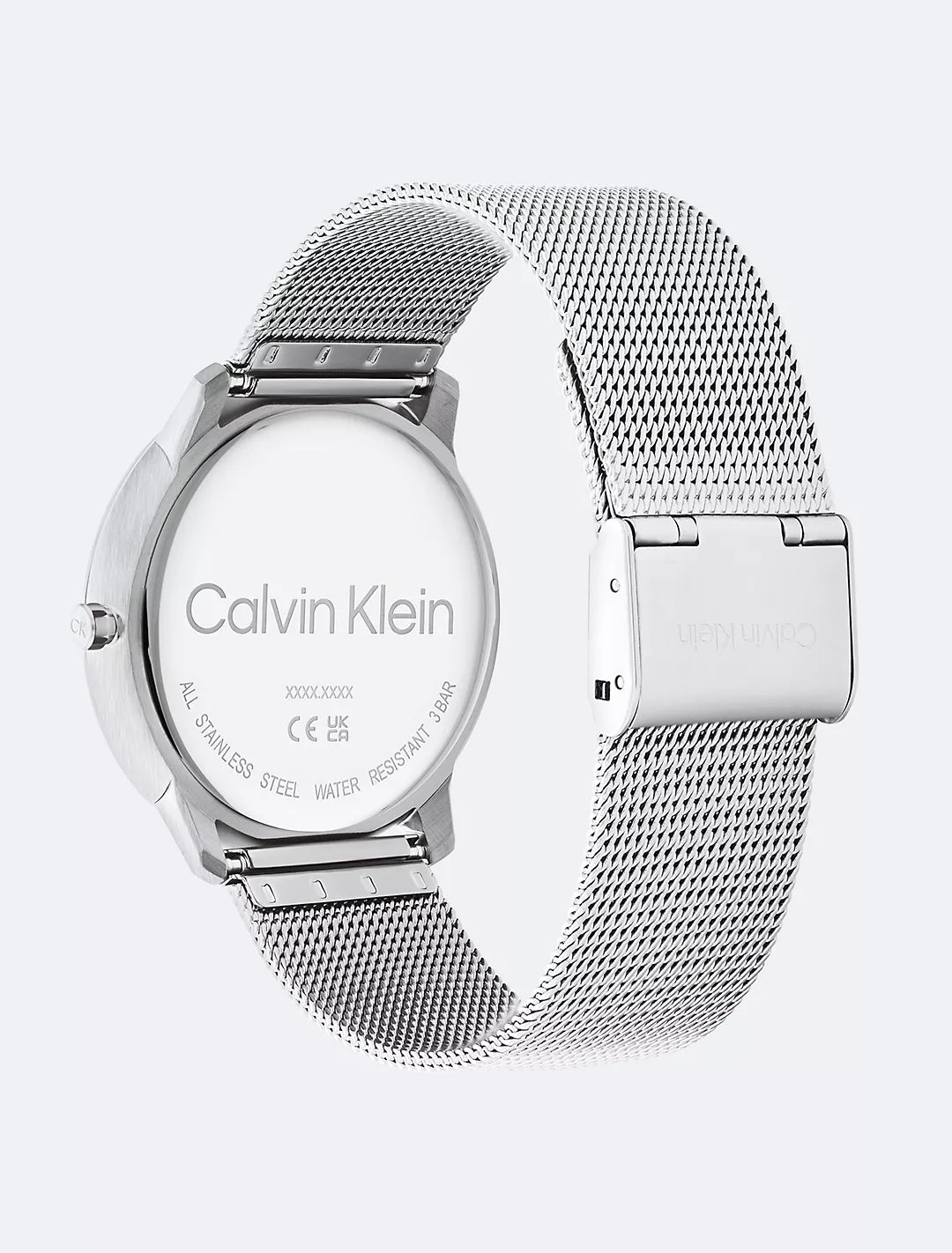 Calvin Klein Monogram Logo Dial Mesh Bracelet Watch