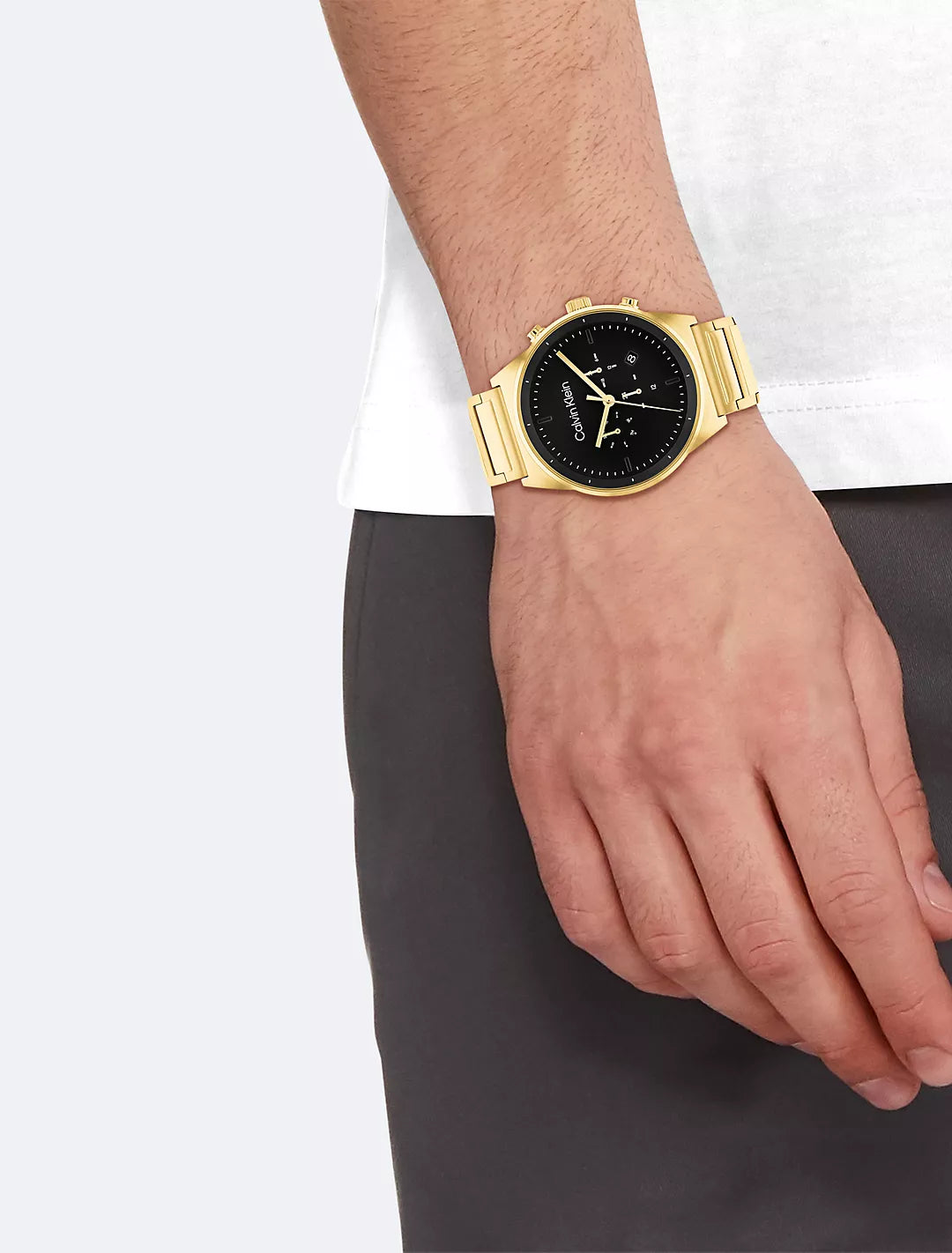 Calvin Klein Minimal Multifunction H-Link Bracelet Watch