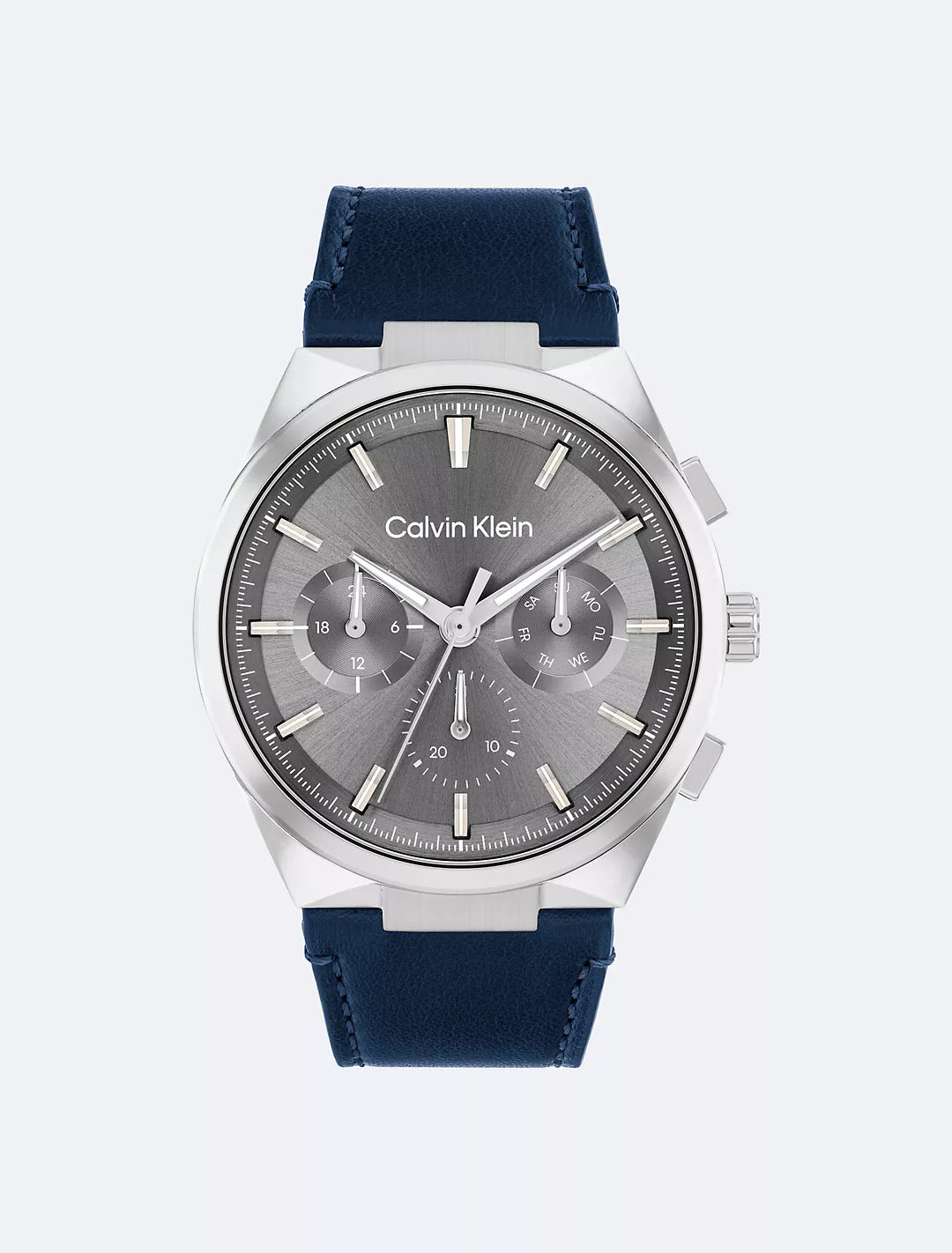 Calvin Klein Multifunction Leather Strap Watch