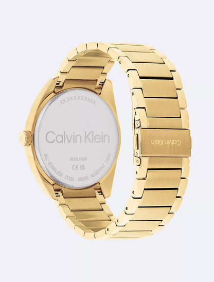 Calvin Klein Sunray Dial Three Link Bracelet Watch