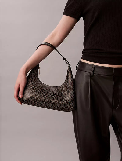 CK Allover Emblem Logo Shoulder Bag