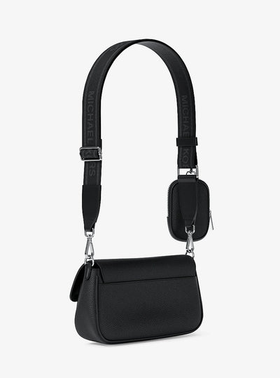 Michael Kors Jet Set Travel Small Pebbled Leather Crossbody Bag With Pouch