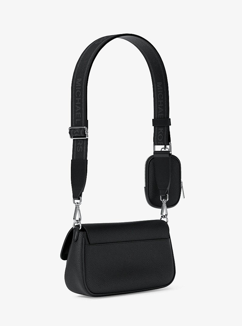 Michael Kors Jet Set Travel Small Pebbled Leather Crossbody Bag With Pouch