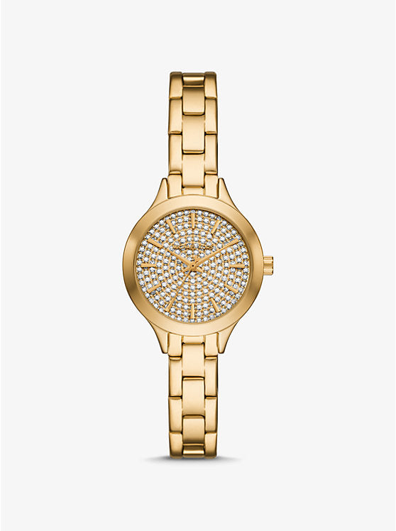 Michael Kors Mini Aspyn Pavé Gold-Tone Watch