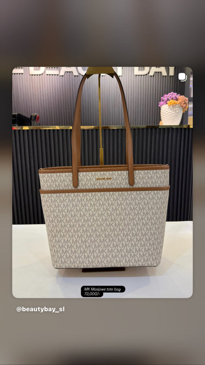 Michael Kors Marlowe Medium Signature Logo Pocket Tote Bag